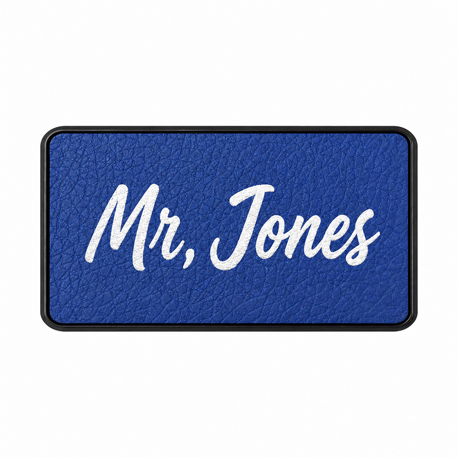 Leather Name Badges - Custom Cups Now