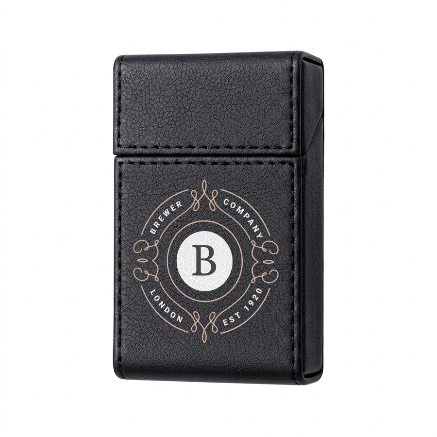 Flip Top PU Leather Full Bag Cigarette Cases - Custom Cups Now