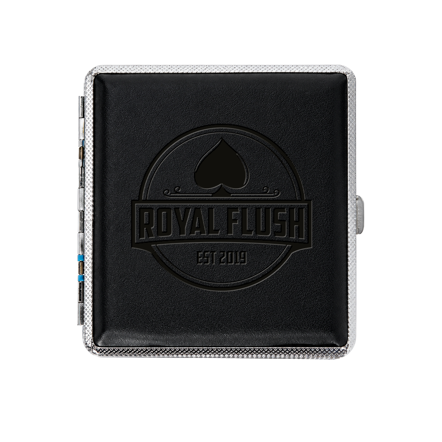 Leather Grain Metal Cigarette Cases - Custom Cups Now