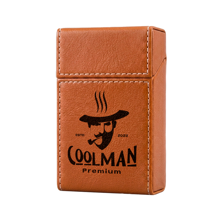 Flip Top PU Leather Full Bag Cigarette Cases - Custom Cups Now