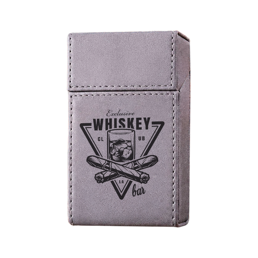 Flip Top PU Leather Full Bag Cigarette Cases - Custom Cups Now