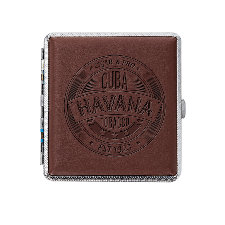 Leather Grain Metal Cigarette Cases - Custom Cups Now