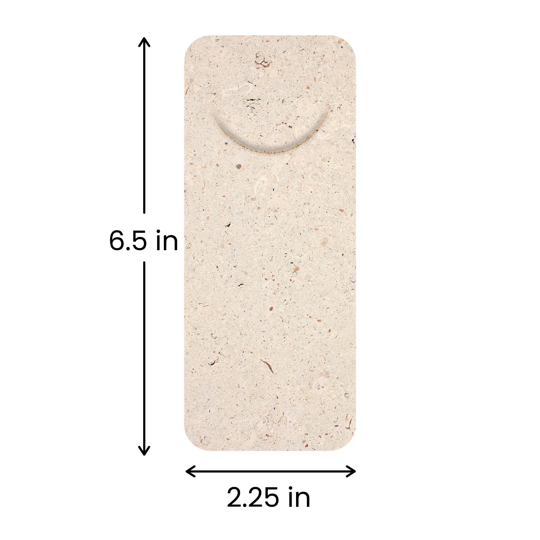 2.25 in. x 6.5 in. (with insert)