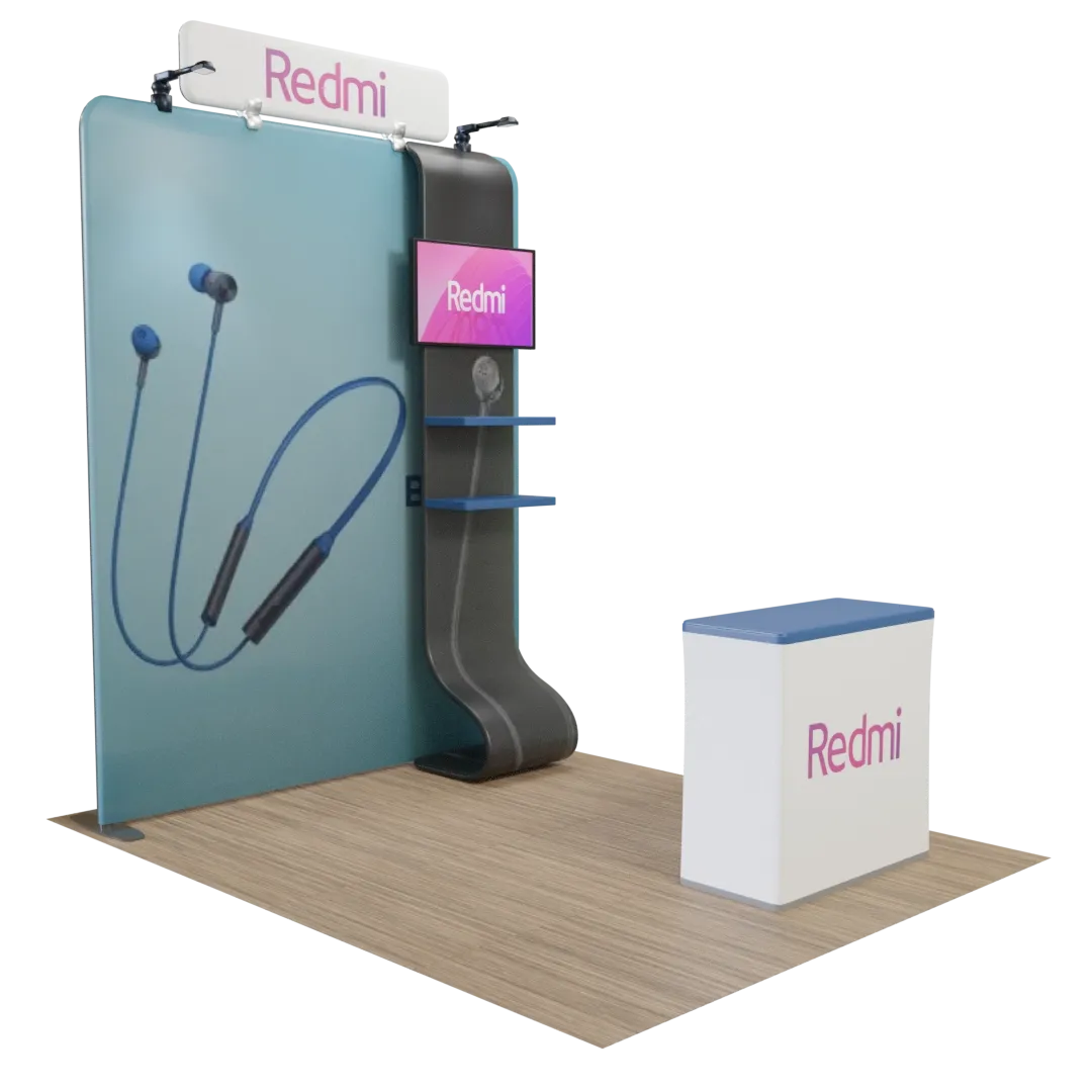 8' x 8' Straight Media Display - Custom Cups Now