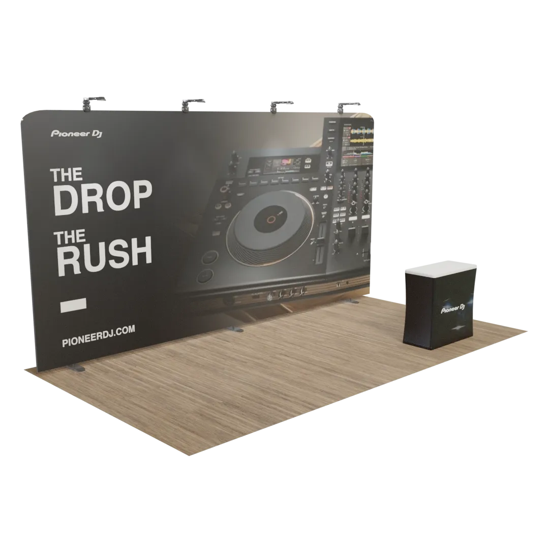 Custom Zip Up Trade Show Display 20' x 10' - Custom Cups Now