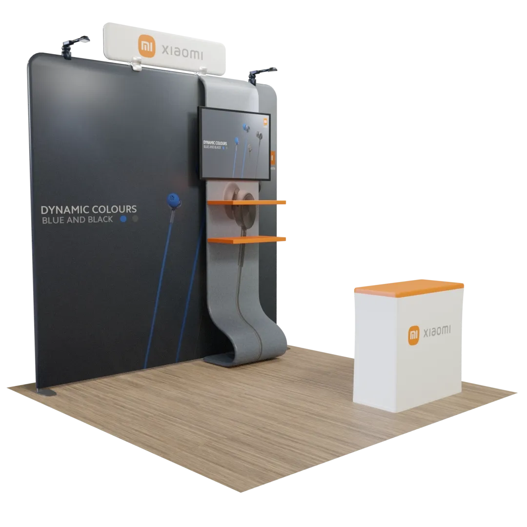 10' x 10' Straight  Media Display - Custom Cups Now